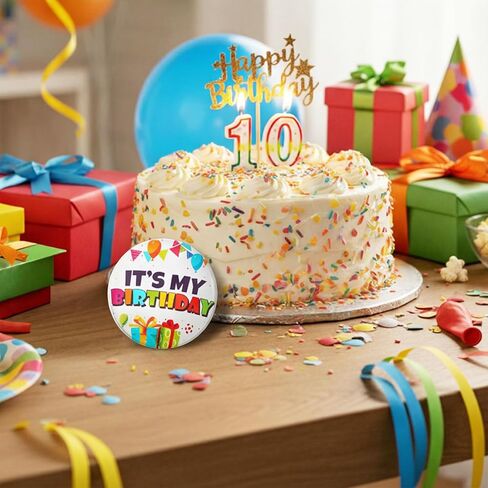 دبوس عيد ميلاد سعيد، إنها شارة عيد ميلادي، دبابيس أعياد ميلاد بيضاء مقاس 2.28 بوصة للأولاد والبنات، خط كرتوني ملفت للنظر وأنماط نجمة حمراء صغيرة، هدايا أعياد الميلاد، مستلزمات تزيين الحفلات in Saudi Arabia