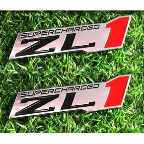2 قطعة ZL1 سوبر تشارج شعار غطاء محرك السيارة شارة ملصق بديل لـ Zl1 كامارو (كروم) in Kuwait