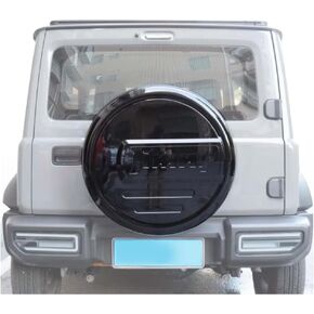 ABS لامع أسود خلفي غطاء الإطارات الاحتياطية يناسب سوزوكي جيمي 2019-2024 أغطية الإطارات in Kuwait