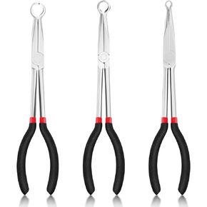 3 Pcs 11" Hose Gripper Plier Set, Black & Red, 5/16-Inch, 1/2-Inch, 3/4-Inch Hose Gripping Pliers for Easy Removal and Installation of Automotive Hoses and Fittings in Kuwait