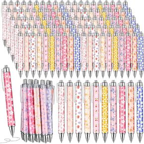 100 جهاز كمبيوتر شخصى الربيع الأزهار قلم حبر جاف للوازم المكتبية لطيف الكرتون قابل للسحب فراشة ديزي زهرة هلام حبر القلم أقلام الكرتون لطيف لمكتب المنزل الهدايا الحاضر in Kuwait