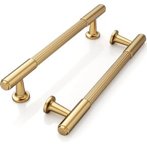 10 عبوات 5 بوصة (128 مم) خزانة برونزية بلون الشمبانيا تسحب مقابض خزانة المطبخ ومقابض أدوات خزانة المطبخ ومقابض الشمبانيا للخزائن ودرج الخزانة in Kuwait