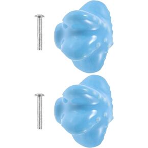 VICASKY Cartoon Sea Creature Ceramic Drawer Knobs Blue Colorful Porcelain Cabinet Handles for Room Dresser Cupboard Pulls Set of 2 in Kuwait