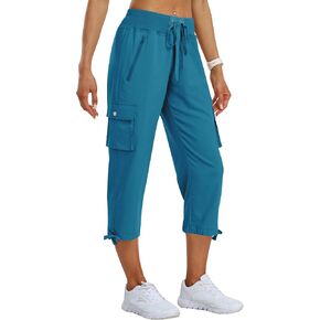MoFiz Women's Cargo Capris Pants Loose Fit Casual Hiking Pants Lightweight Quick Dry Travel Summer Pants for Women in Kuwait