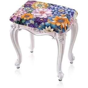 Hummingbird Stool Covers Rectangular Set of 2 Non Slip Saddle Stool Cushion with Elastic Edge Easy to Install Foot Stool Covers for Vanity Kitchen Living Room Party Pub Club in Kuwait