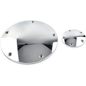 Three T CNC Aluminum Derby Cover + Points Covers Set for Harley Dyna 1999-2017, for Softail 1999-UP, for Touring FLHT FLHR FLHX FLTR FLHTCUTG 1999-2015, Chrome in Kuwait