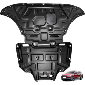 Front Engine Splash Shield Fit for Audi Q7 2017-2024 Lower Engine Case Guards Suitable for Audi Q8 SQ8 2019-2025 Front Engine Guard + Transmission Guard Mud Flaps in Kuwait