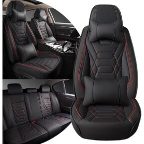 Car Seat Covers for Infiniti Q50 2014-2024, Full Set 5 Seat Premium Napa Leather Waterproof Breathable Anti-Slip Seat Protectors with Airbag Compatible Design(Standard,Black) in Saudi Arabia