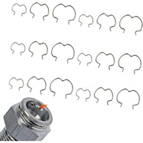 18 PCS 800-801 Quick Connector Clip, 3/8" 1/2" 5/8" Rust-proof Transmission Oil Cooler Line Retaining Clip, Stainless Steel Radiator Hose Retainer, Multi-Functional Tuning Fastener (Silver) in Kuwait