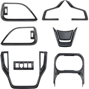 زخارف قولبة لغطاء عجلة القيادة لسيارة Subaru Outback/Legacy 2020-2025 مع غطاء لوحة شاشة الملاحة، وغطاء لوحة حامل الأكواب، وأغطية فتحة التهوية الجانبية للوحة القيادة، وغطاء زر ضبط المصباح الأمامي in Kuwait