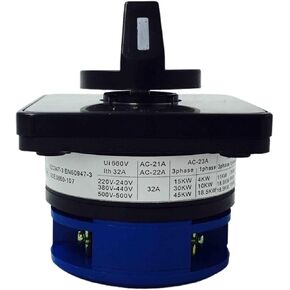 1PCS Rotary Switch 690V 20A/32A 1 Pole 3 Position Electrical Changeover Cam Switch Silver Contact CA20B-32/1 LW26(36x36mm Mount,20A) in Kuwait