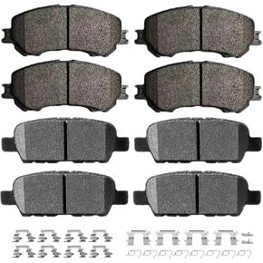 Front Rear Ceramic Brake Pads Kits 8pcs Fit For 2014-2020 Nissan Rogue (2 Row Seating Models),2014-2020 For Nissan Qashqai,D1737,D905 in Kuwait