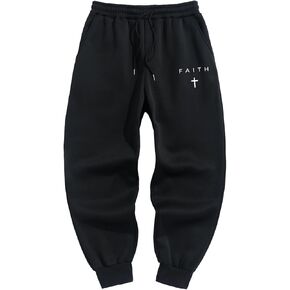 Men’s Christian Sweatpant Graphic Christ Cross Pants Elastic Waist Drawstring Gym Workout Jogging in Kuwait
