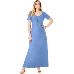 Jessica London Women's Plus Size Petite Stretch Cotton T-Shirt Maxi Dress in Kuwait