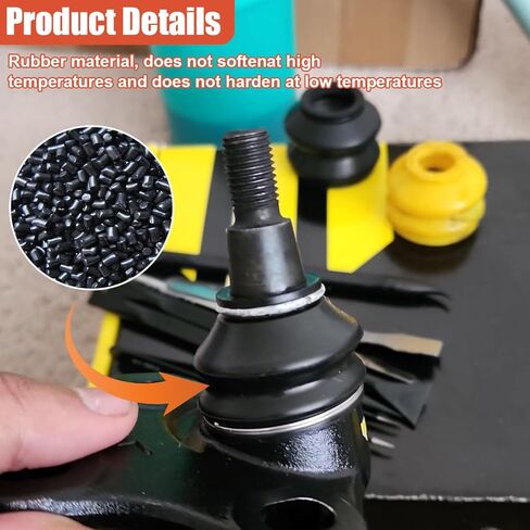 14PCS Ball Joint Boot Replacement, Rubber Tie Rod End Boot Kit, Universal Turn To Rod Dust Cover Replacement, Car Suspension Steering Accessories Fit for Most Vehicles in Kuwait