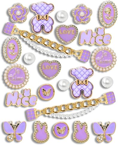 Cute Shoe Charms for Women Lovely Pink Fish Cat Charms for Girls Pearl Shoe Chain 22CS in Saudi Arabia