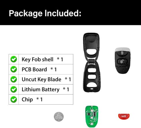 2 Keylessbest بديل لـ 2014 2015 2016 2017 Hyundai Accent Key Fob التحكم عن بعد TQ8RKE-4F14 3 أزرار 434 ميجا هرتز in Saudi Arabia
