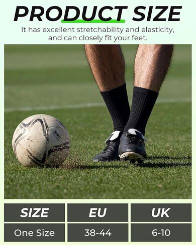 8 Pairs Grip Socks Soccer for Men Non Slip Grippy Sock White Black Grip Sock for Adult Football Basketball Sports in Saudi Arabia