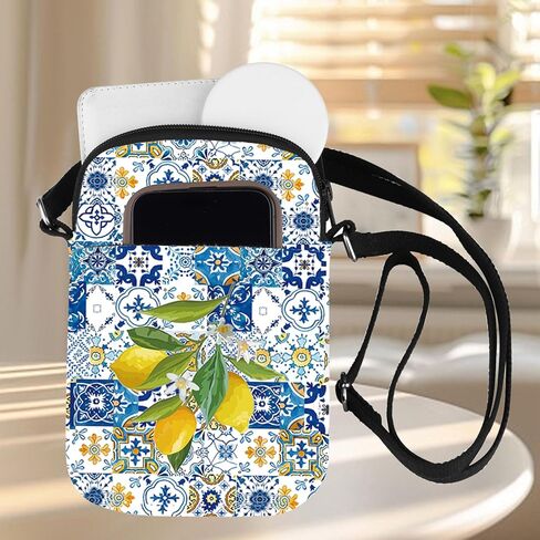 ZJXHPO Portuguese Cross Body Bag Tuscan Themed Messenger Bag Italy Majolica Print Shoulder Bag Italian La dolce Vita Gift in Saudi Arabia