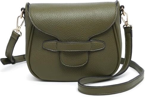 JEN & CO. Mable Vegan Leather Flapover Crossbody Bag for Women, Saddle Shoulder Purse Everyday Handbag in Saudi Arabia