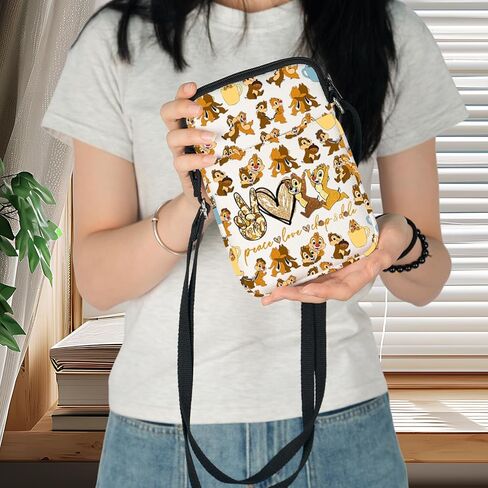 WZMPA Squirrel Crossbody Bag Squirrel Movie Gifts Peace Love Squirrel Shoulder Bag Squirrel Merchandise in Saudi Arabia