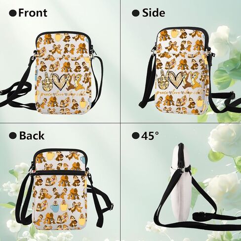 WZMPA Squirrel Crossbody Bag Squirrel Movie Gifts Peace Love Squirrel Shoulder Bag Squirrel Merchandise in Saudi Arabia