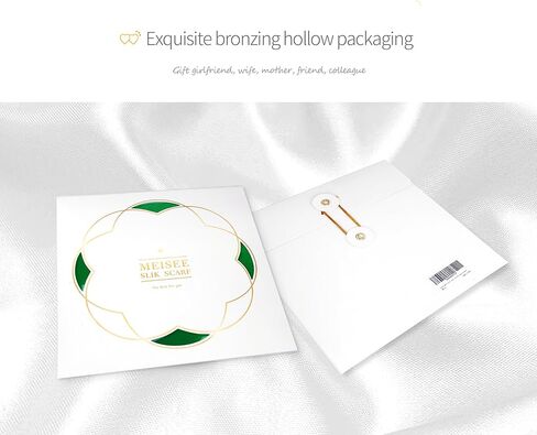 MEISEE Solid Color Mulberry Silk Scarf 20" Square Scarf Neck Scarf Hair Head Breathable Lightweight for Women Gift Packed (forest green, 21) in Kuwait