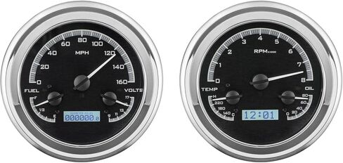 Dakota Digital 47 48 49 50 51 52 53 Chevy GMC Truck Analog Dash Gauge Black Alloy White VHX-47C-PU-K-W in Kuwait