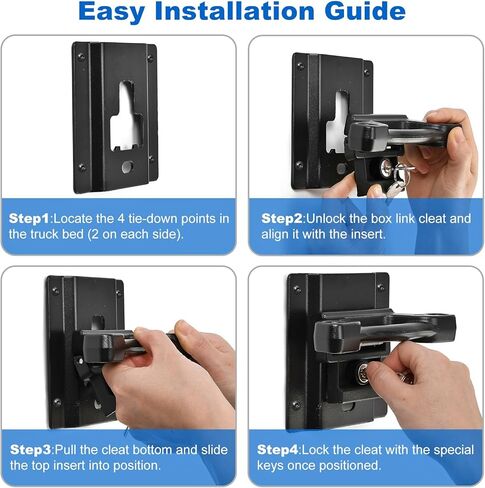 Blueshyhall Truck Bed Tie Down Anchors with Plates Brackets 4 Pack, Compatible with Ford F150 F250 F350 2015-2025 in Kuwait
