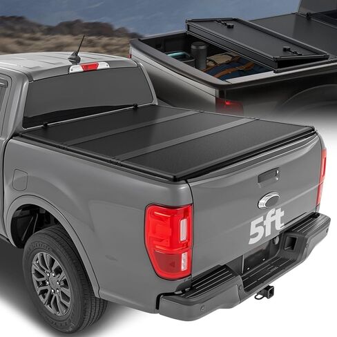 Auto Dynasty Soft Tri-Fold Truck Bed Tonneau Cover Compatible with 1983-2011 Ford Ranger, 1994-2009 Mazda B2300 B2500 B3000 B4000 6Ft/72Inch Fleetside/Styleside Bed, Matte Black Soft Vinyl Top in Saudi Arabia