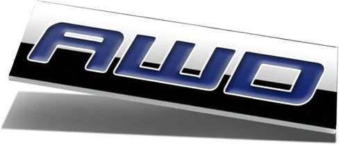 Auto Dynasty Chrome Finish Metal Emblem AWD Badge, (Black Letter) in Saudi Arabia