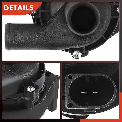 A-Premium 2 Pins Engine Auxiliary Water Pump Compatible with Mercedes-Benz C/W Series - CL550, CL600, CL63 AMG, S350 & More, W/Bracket - DOHC SOHC 6,8,12Cyl 3.0 3.5 4.7 5.5 6.0 6.3L - for# 2218350164 in Saudi Arabia