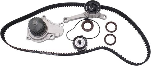 WPK41006A TWPDG03 Timing Belt Kit & Water Pump Compatible with Chrysler Cirrus PT Cruiser Sebring Voyager Dodge Caravan Stratus Plymouth Breeze 95-02 Replace for TBK257 WPTO033 in Saudi Arabia