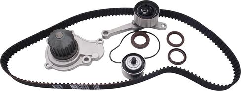 WPK41006A TWPDG03 Timing Belt Kit & Water Pump Compatible with Chrysler Cirrus PT Cruiser Sebring Voyager Dodge Caravan Stratus Plymouth Breeze 95-02 Replace for TBK257 WPTO033 in Saudi Arabia