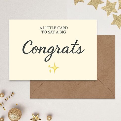 Cheerin 20 Packs Congratualtions Cards with Envelope - Congrats Card for Graduation, Promotion, Wedding and Recognition - Congratulation Cards for Men and Women 6x4 Inch in Kuwait