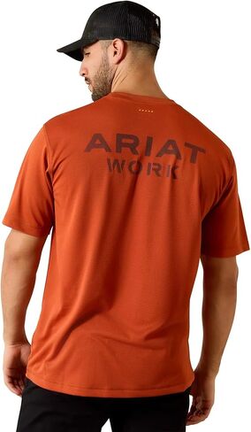 ARIAT Men's Rebar Heat Fighter Textured Logo T-Shirt in Saudi Arabia