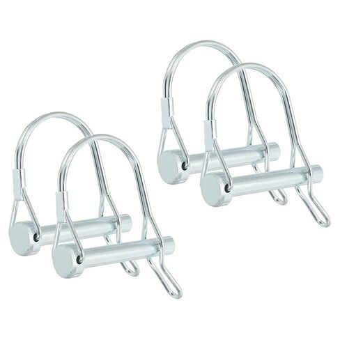 PATIKIL Trailer Coupler Pin 5/16"x2", 4 Pcs Wire Lock D Shape Safety Shaft Locking Round Pto Pins for Farm Trailers Lawn Hitches Garden Tractor Kayak Boat, Silver (8x50mm) in Saudi Arabia