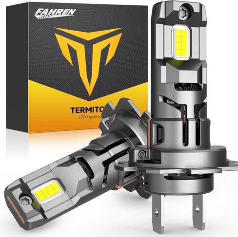 مصابيح 𝐁𝐫𝐢𝐠𝐡𝐭𝐞𝐬𝐭-𝐆𝐞𝐧 H7/H7LL، 𝟕𝟎𝟎𝟎𝟎𝐋𝐌 𝟏𝟑𝟎𝟎% أكثر سطوعًا، توصيل وتشغيل ضوء H7 حقًا لمبات، 6500 كلفن أبيض بارد، جاهزة للحافلة، لا يتطلب محول إضافي، عبوة من 2 in Kuwait