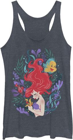 Disney Women's Princesses Leafy Ariel Women's Racerback Tank Top in Saudi Arabia