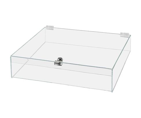 Acrylic Locking Display Case with Keys 18" x 18" x 6" Clear Square Countertop Lucite Tray with Lid for Artifacts Antiques Collectibles Jewelry Currency and Coins by Marketing Holders in Saudi Arabia