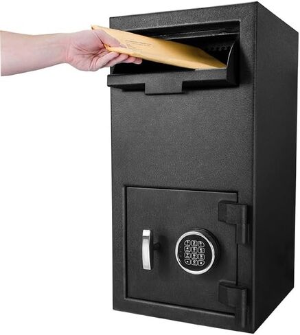 Steel Depository Safe Digital Keypad Front Load Mail Cash Vault Drop Box Slot (Large) in Saudi Arabia