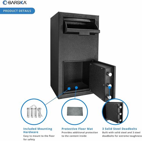 Steel Depository Safe Digital Keypad Front Load Mail Cash Vault Drop Box Slot (Large) in Saudi Arabia