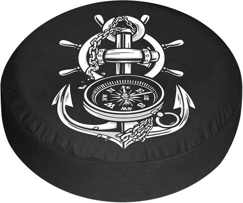 غطاء إطار احتياطي للمقطورة مرساة رائعة وبوصلة أغطية إطارات RV للإطارات القابلة للقطر مقاومة للطقس والغبار عالمية لسيارات الدفع الرباعي والمخيمات ومركبات السفر 12 بوصة 13 بوصة 14 بوصة 15 بوصة 16 بوصة 17 بوصة in Kuwait