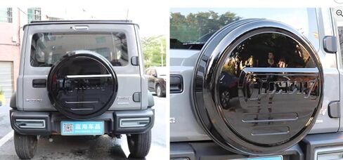 ABS لامع أسود خلفي غطاء الإطارات الاحتياطية يناسب سوزوكي جيمي 2019-2024 أغطية الإطارات in Kuwait