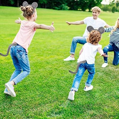 Norme Animal Costume Set Mouse Nose Tail and Bow Tie Animal Dress Costume Kit Accessories for Halloween Cosplay Party in Kuwait