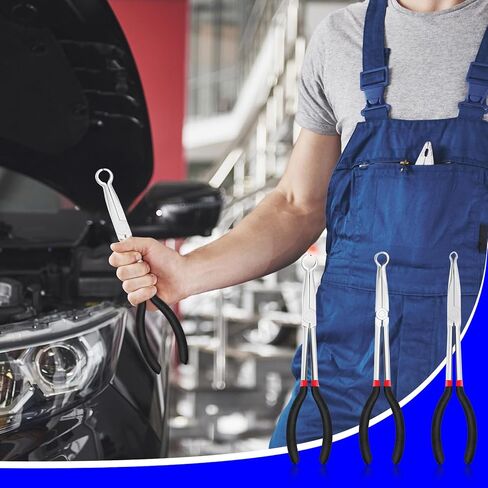 3 Pcs 11" Hose Gripper Plier Set, Black & Red, 5/16-Inch, 1/2-Inch, 3/4-Inch Hose Gripping Pliers for Easy Removal and Installation of Automotive Hoses and Fittings in Kuwait