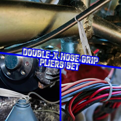 3 Pcs 11" Hose Gripper Plier Set, Black & Red, 5/16-Inch, 1/2-Inch, 3/4-Inch Hose Gripping Pliers for Easy Removal and Installation of Automotive Hoses and Fittings in Kuwait