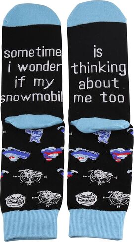 G2TUP Snowmobile Socks Snowmobiler Gift Snowmobiling Gifts Snow Mobile Socks Winter Sports Gifts in Saudi Arabia