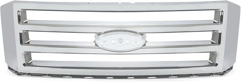 Suitable for Chrome Front Grille Compatible with 2007-2014 Ford Expedition - Upper Hood Grill Replacement Part 7L1Z-8200-BA FO1200494 - Sleek Silver Finish in Saudi Arabia