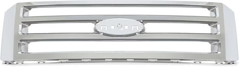 Suitable for Chrome Front Grille Compatible with 2007-2014 Ford Expedition - Upper Hood Grill Replacement Part 7L1Z-8200-BA FO1200494 - Sleek Silver Finish in Saudi Arabia